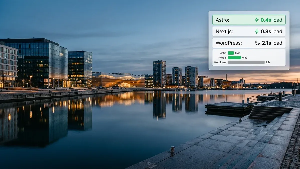 Verkkosivut yritykselle 2026: Astro, Next.js vai WordPress?